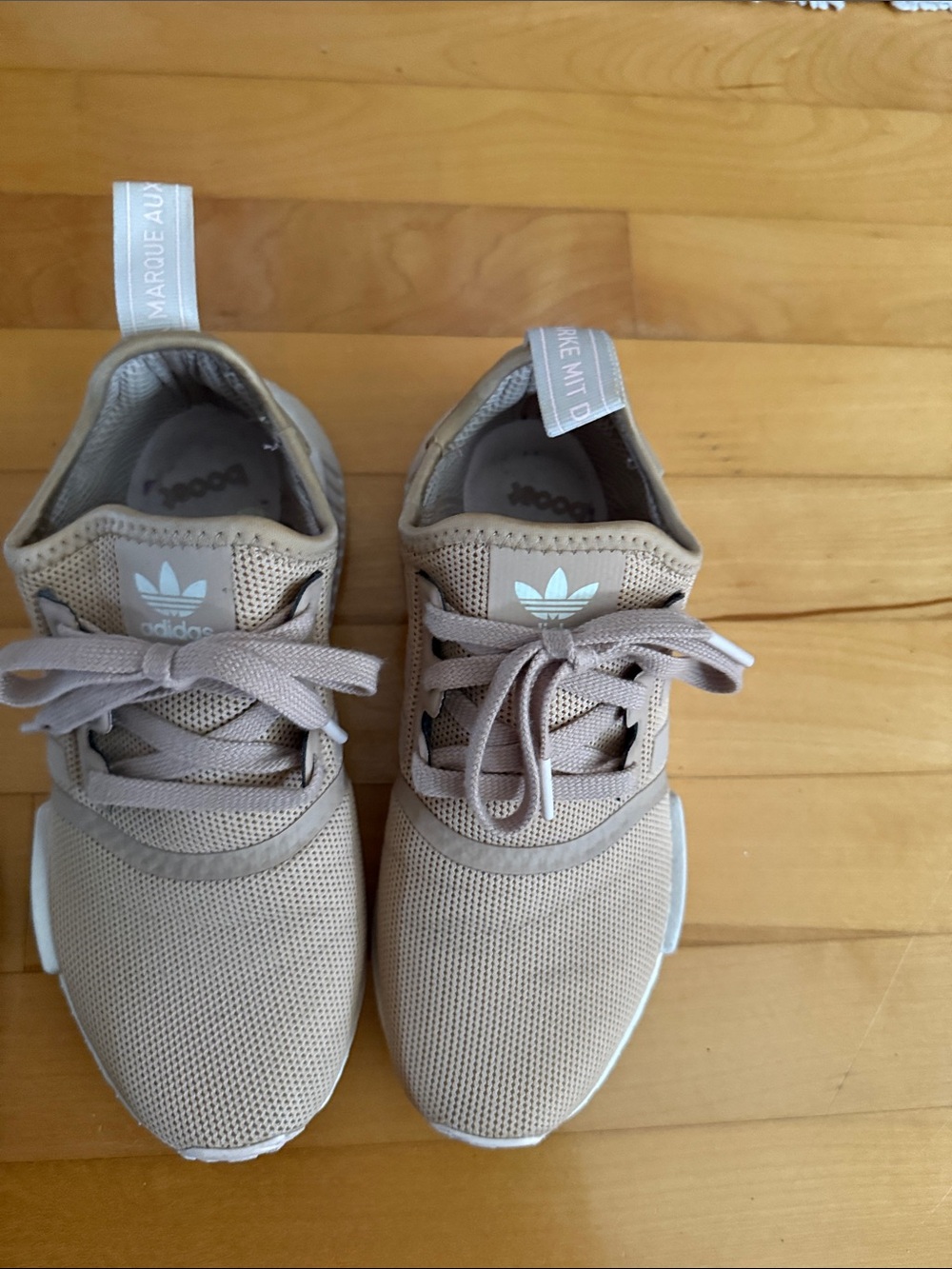 adidas Women’s Tan Mesh Lace-Up Sneakers